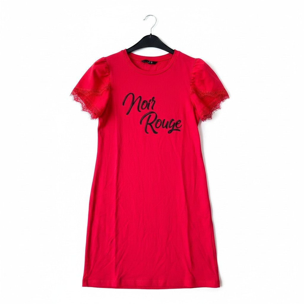 Nikkie Noir Rouge T-shirt Dress maat 34, Kleding | Dames, Ophalen of Verzenden, Zo goed als nieuw, Nikkie, Maat 34 (XS) of kleiner