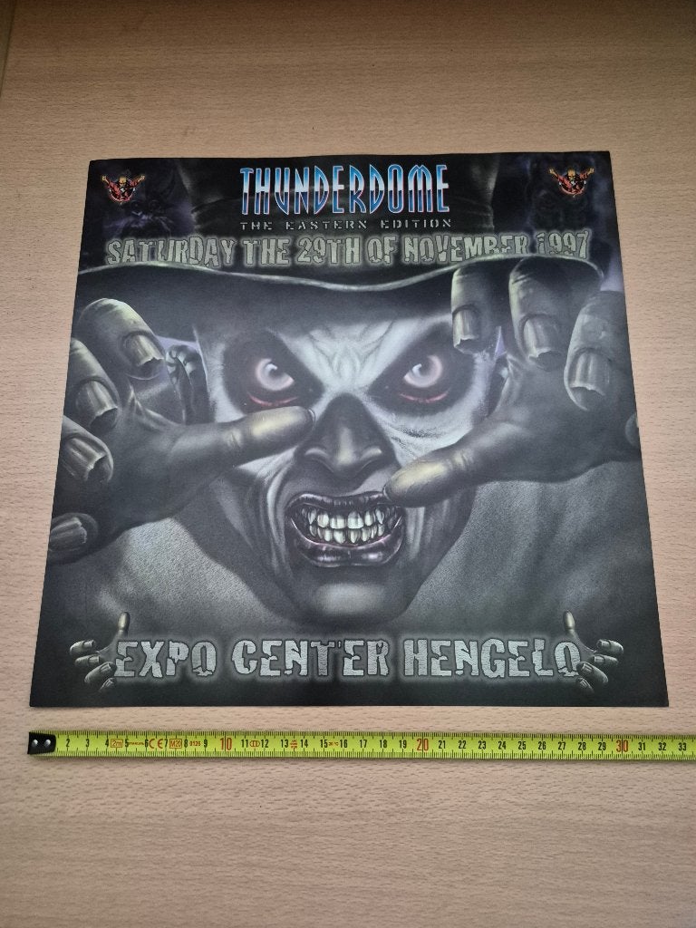 Thunderdome The Eastern Edition 1997 Poster, Verzamelen, Posters, Gebruikt, Rechthoekig Liggend, Ophalen of Verzenden, A1 t/m A3
