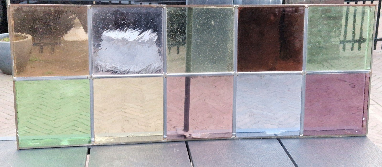 Uniek glas-in-lood raam met diverse kleuren, Ophalen of Verzenden
