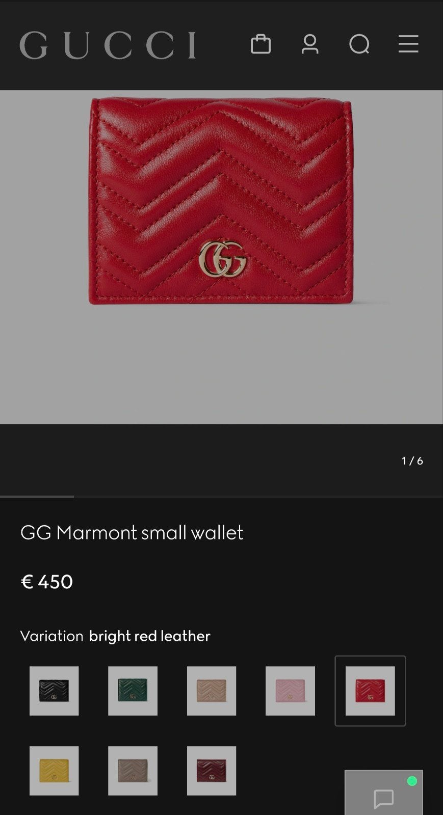 Gucci Marmont Portemonnee - Als nieuw, 100% origineel, Ophalen of Verzenden, Zo goed als nieuw, Rood, Leer