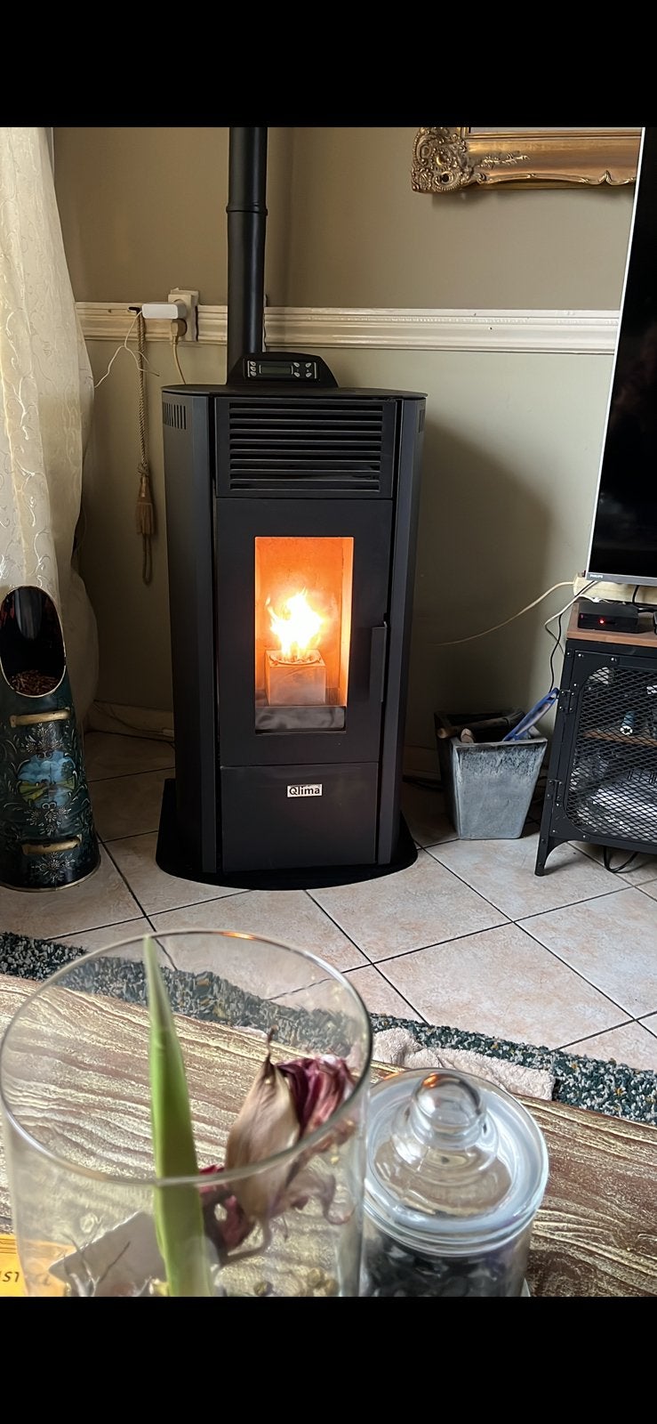 Pellet kachel, Ophalen, Gebruikt, Elektrisch, Pelletkachel