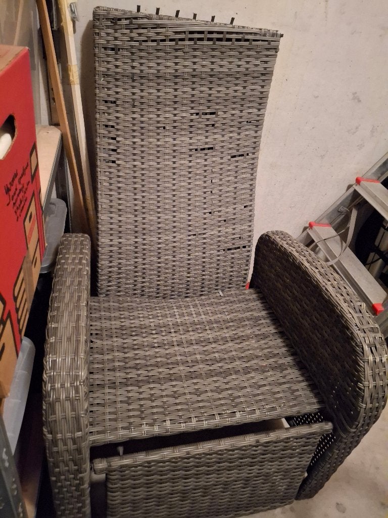 Tuinstoel de luxe met beweegbare delen van kunststof., Tuin en Terras, Ophalen, Gebruikt, Kunststof, Verstelbaar