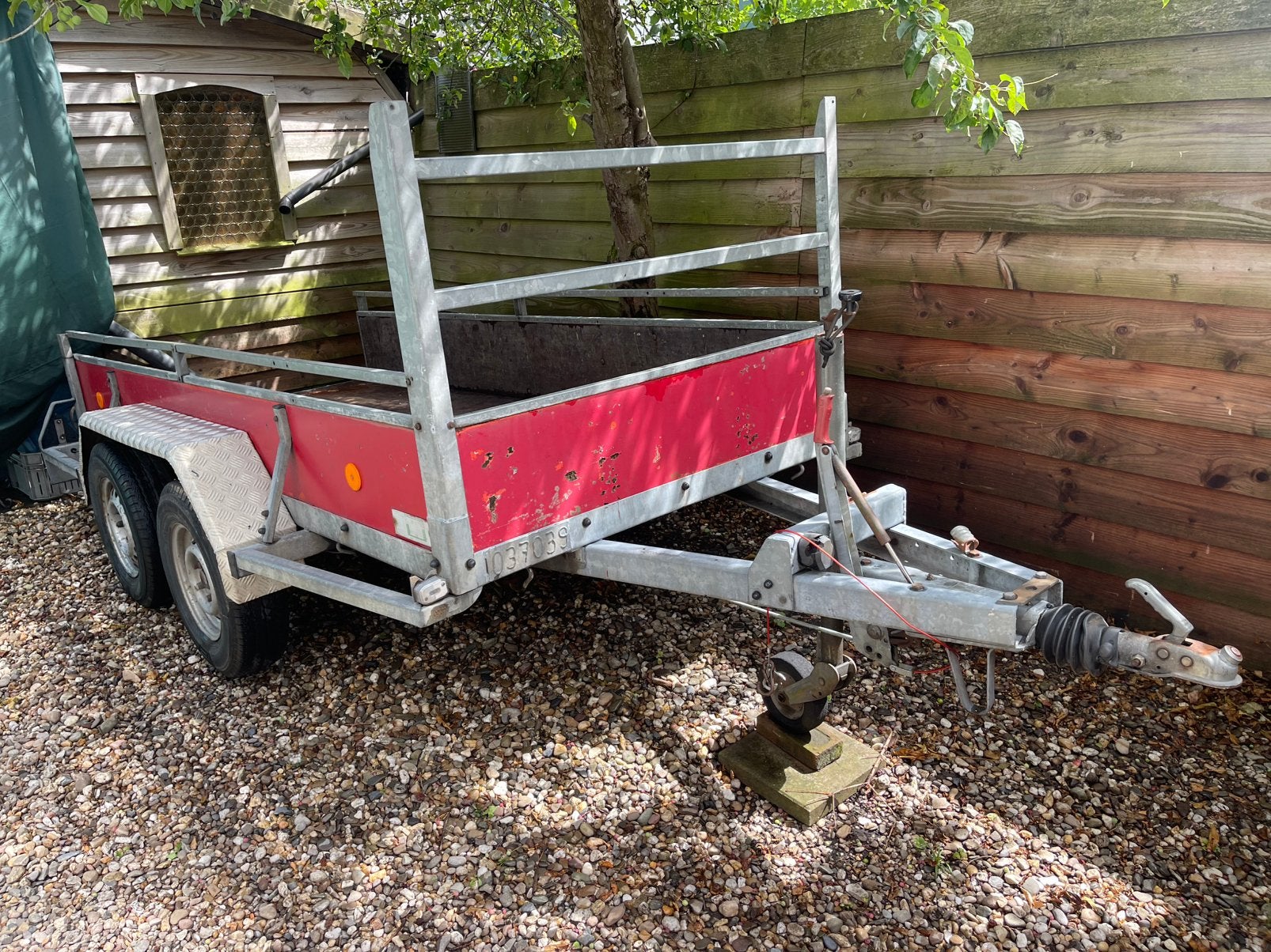 Robuste Atec tandemater aanhanger, Auto diversen, Aanhangers en Bagagewagens, Ophalen, Gebruikt