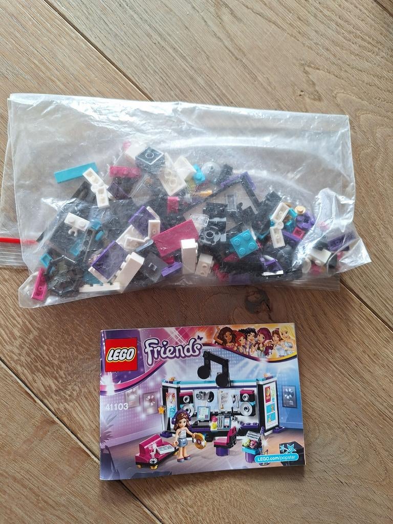 Lego Friends muziekstudio 41103, Ophalen of Verzenden, Zo goed als nieuw