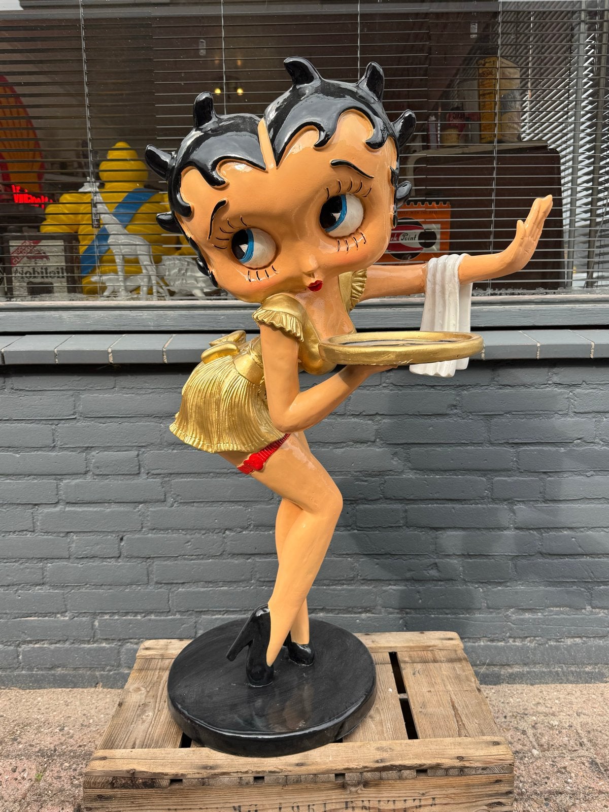 Grote Betty Boop Beeld - Dienblad - Horeca Decoratie, Ophalen, Kunststof, Beeld, Vrouw