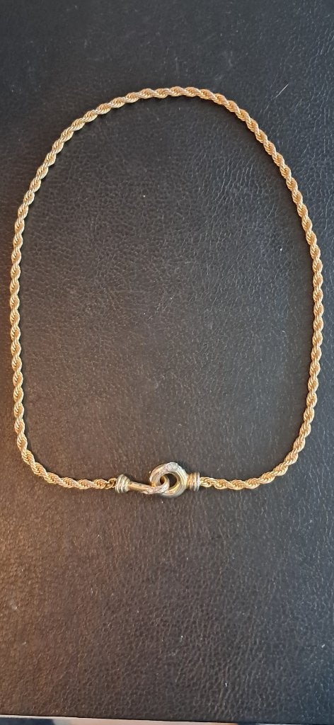 Vintage ketting met steentjes, Met kristal, Overige materialen, Ophalen of Verzenden, Zo goed als nieuw