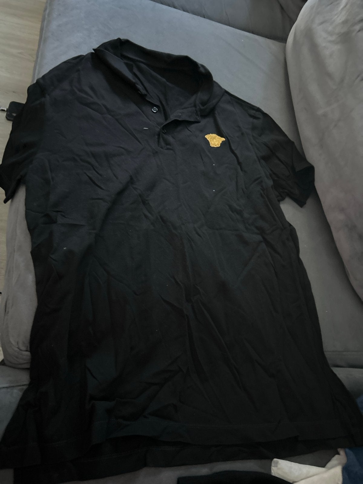Zwart Versace Poloshirt met Medusa Logo, Kleding | Heren, T-shirts, Ophalen, Gedragen, Maat 52/54 (L), Zwart