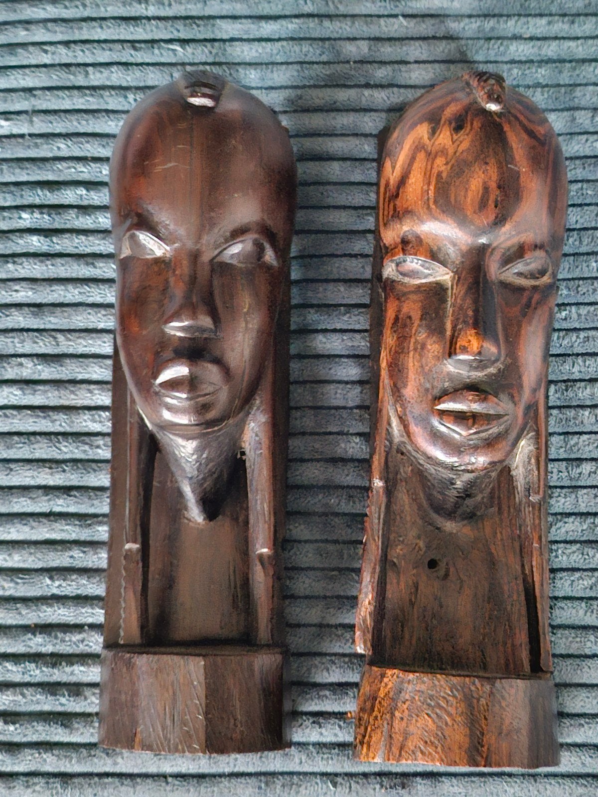 Vintage Afrikaanse Boekensteunen - Handgesneden Hout, Hout, Bruin, Afrika, Ophalen of Verzenden