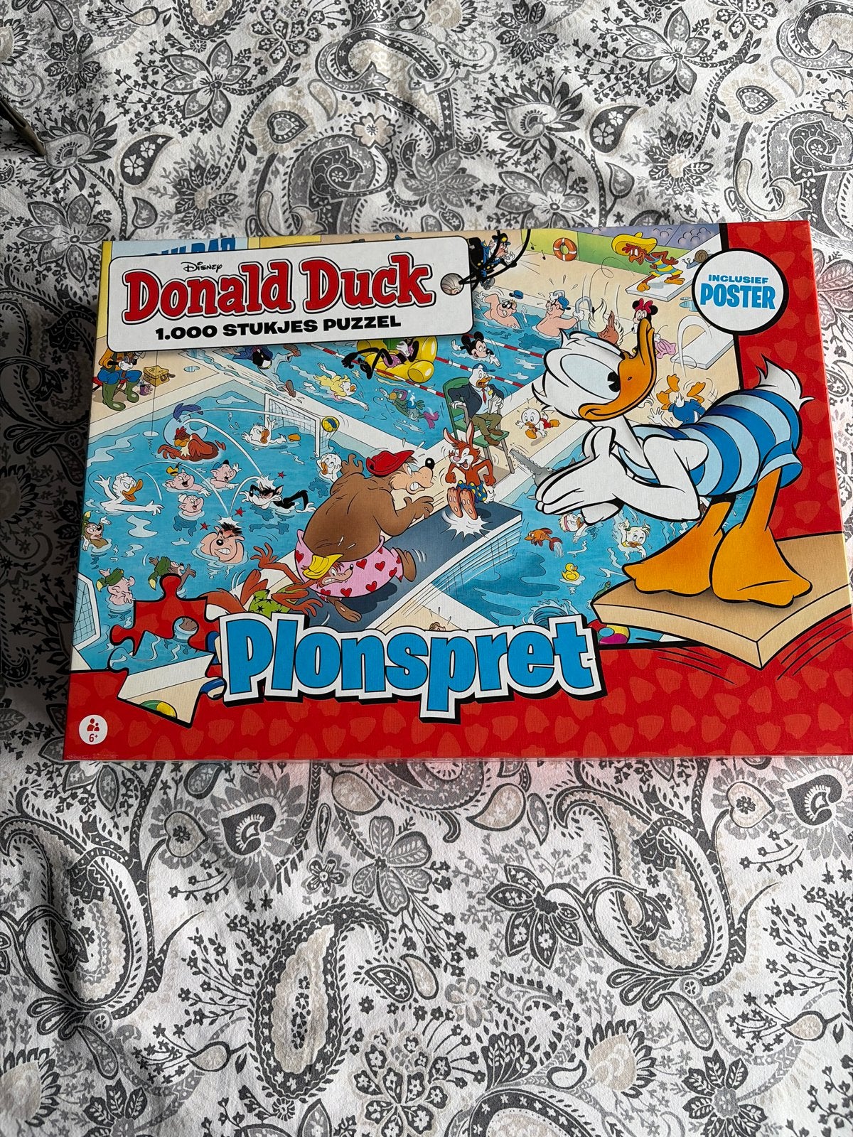 Donald Duck Plonspret Legpuzzel 1000 stukjes, Ophalen of Verzenden, 500 t/m 1500 stukjes, Gebruikt, Legpuzzel