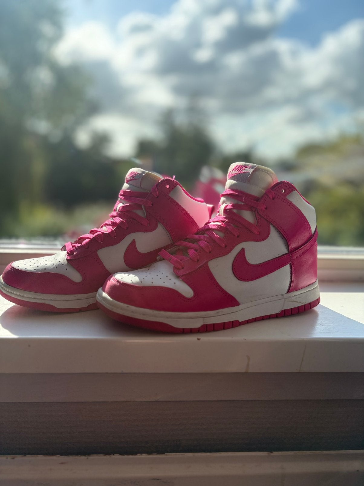 Nike dunk high “prime pink”, Ophalen, Zo goed als nieuw, Roze, Sneakers of Gympen