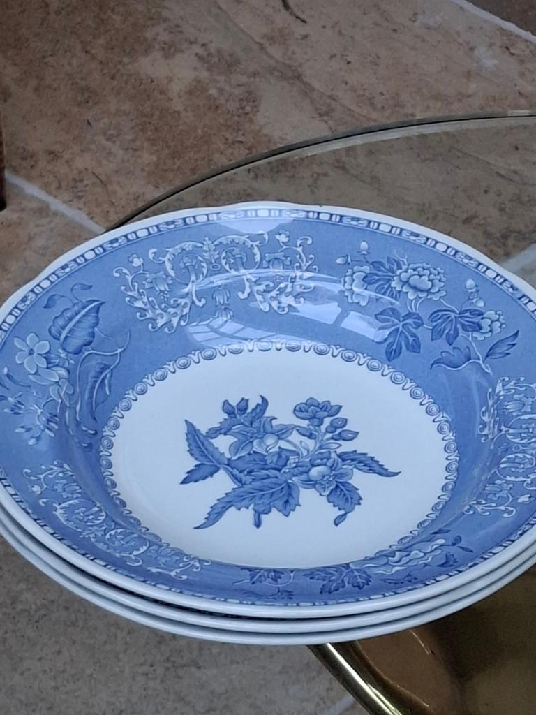 3 Borden - Spode Camilla Blue England Servies, Ophalen of Verzenden, Zo goed als nieuw, Bord(en), Overige stijlen