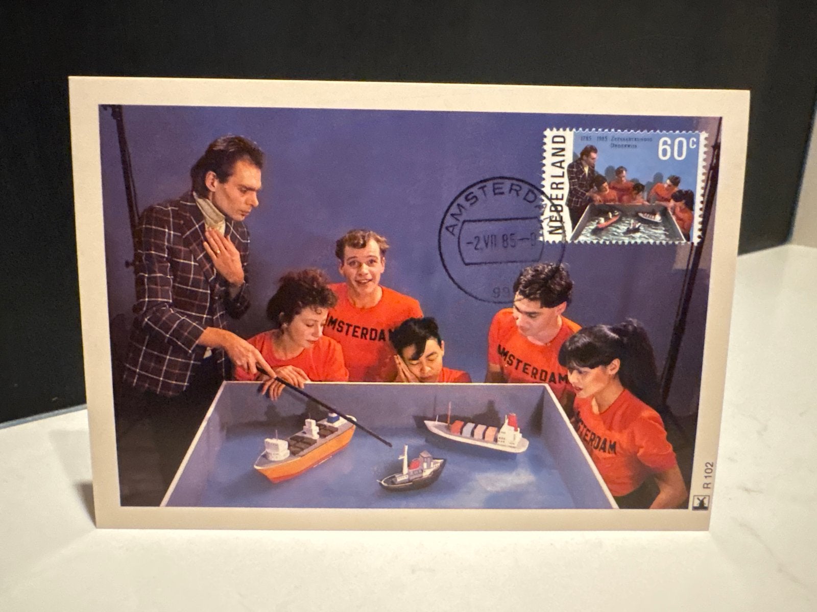 Ansichtkaart 'Amsterdamserie' 200 jaar zeevaartkundig onderw, Ophalen of Verzenden, 1980 tot heden, Ongelopen, Noord-Holland
