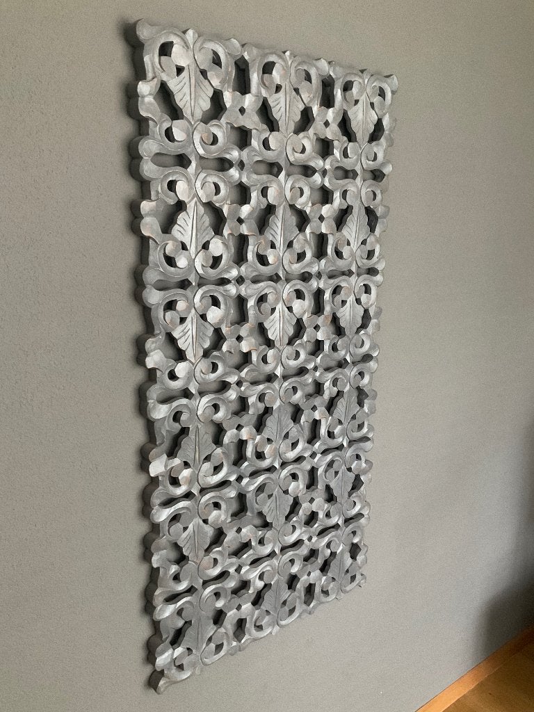 Decoratief wandpaneel met houtsnijwerk, Ophalen, Hout, 61 cm, Zo goed als nieuw