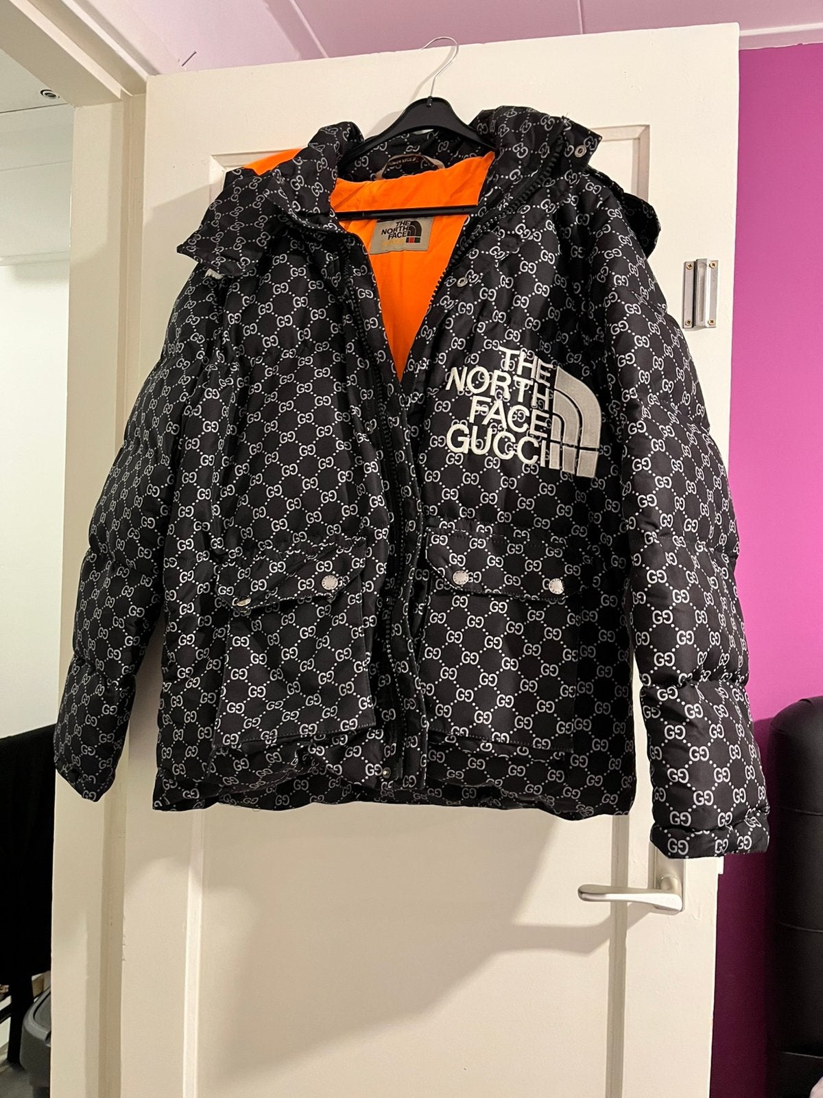 jas Gucci&the north face L/XL, Ophalen of Verzenden, Zo goed als nieuw, Zwart