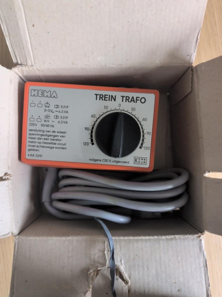 Hema Trein Trafo - Modelspoor Transformator, Hobby en Vrije tijd, Ophalen of Verzenden