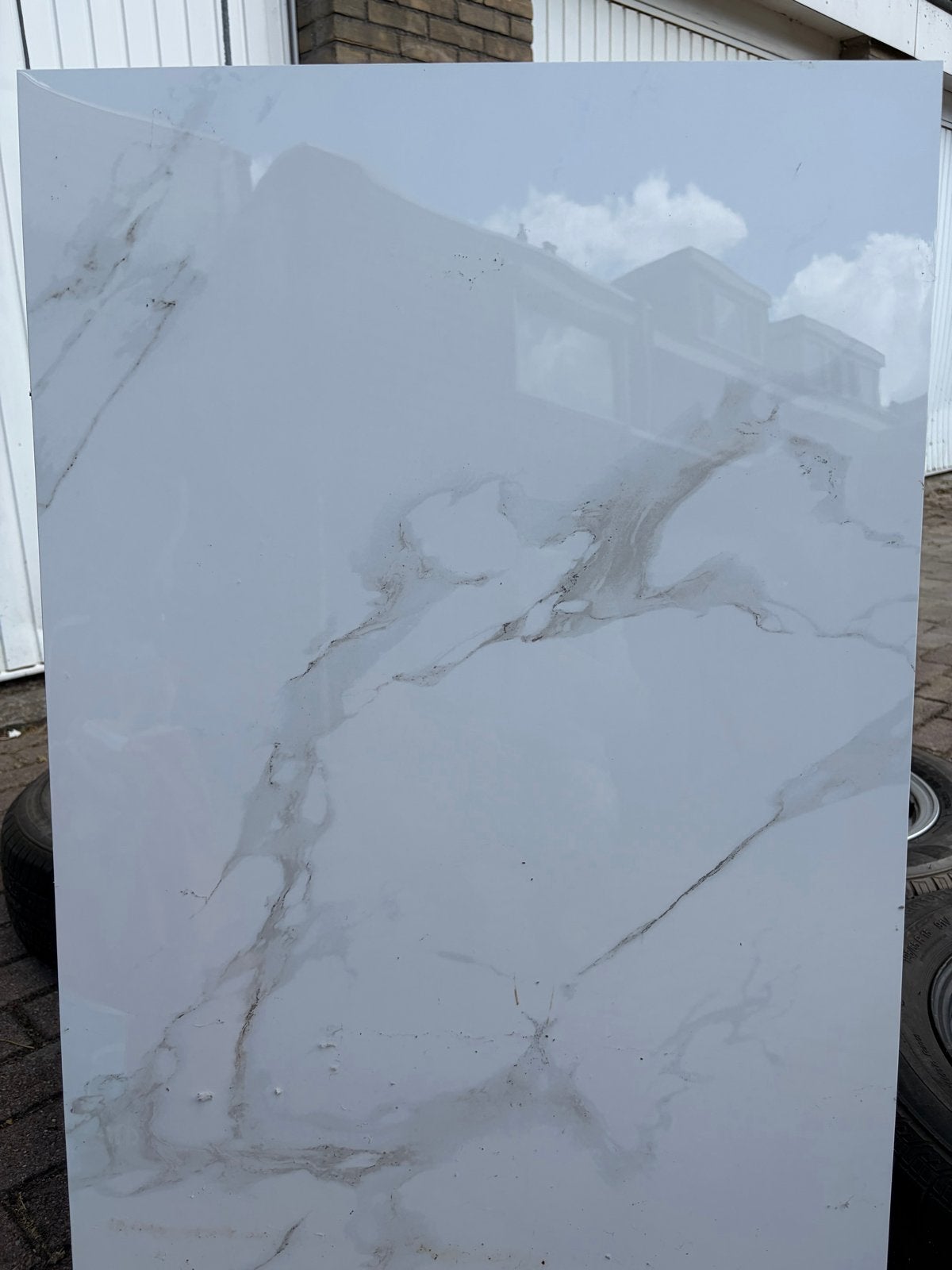 Nieuwe marmerlook keramische tegels, 60x120 cm, Ophalen, 60 cm of meer, Keramiek, Nieuw