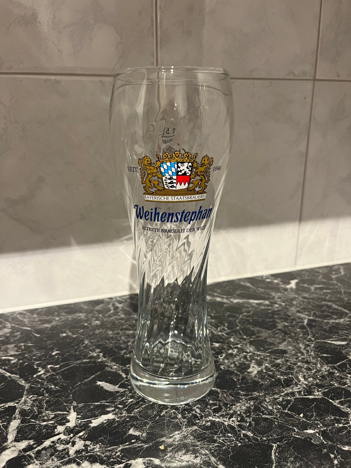 Origineel Weihenstephan Weizen bierglas 0,5L, Ophalen of Verzenden, Zo goed als nieuw, Glas of Glazen, Overige merken