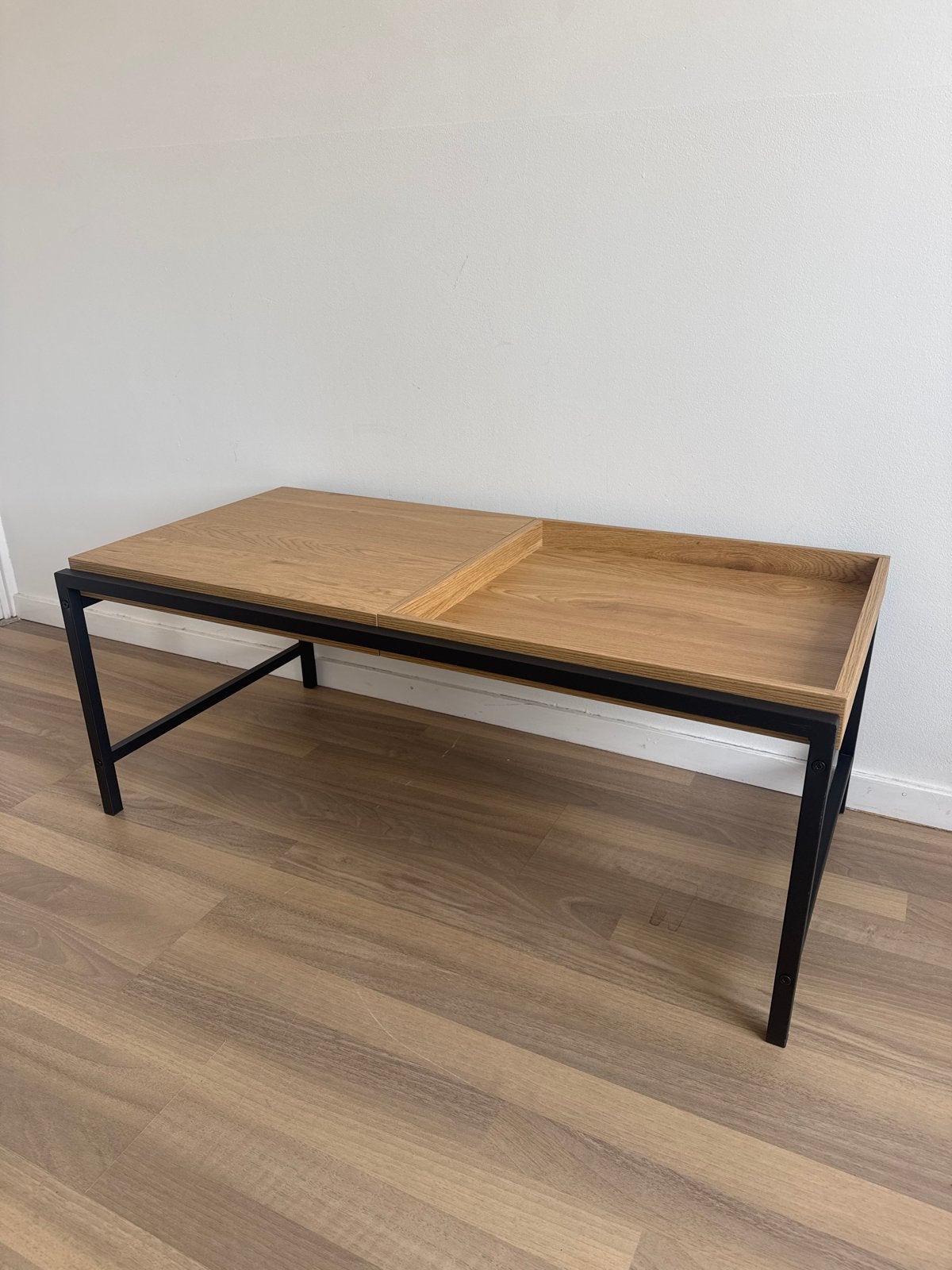 JYSK Salontafel Trappedal, Ophalen, Gebruikt, 100 tot 150 cm, Eikenhout