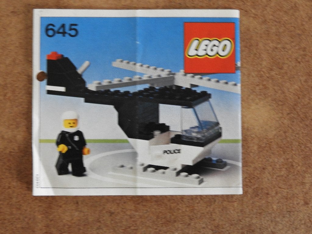 Lego 645 Vintage Police Helicopter, Gebruikt, Overige thema's, Lego, Inclusief instructies