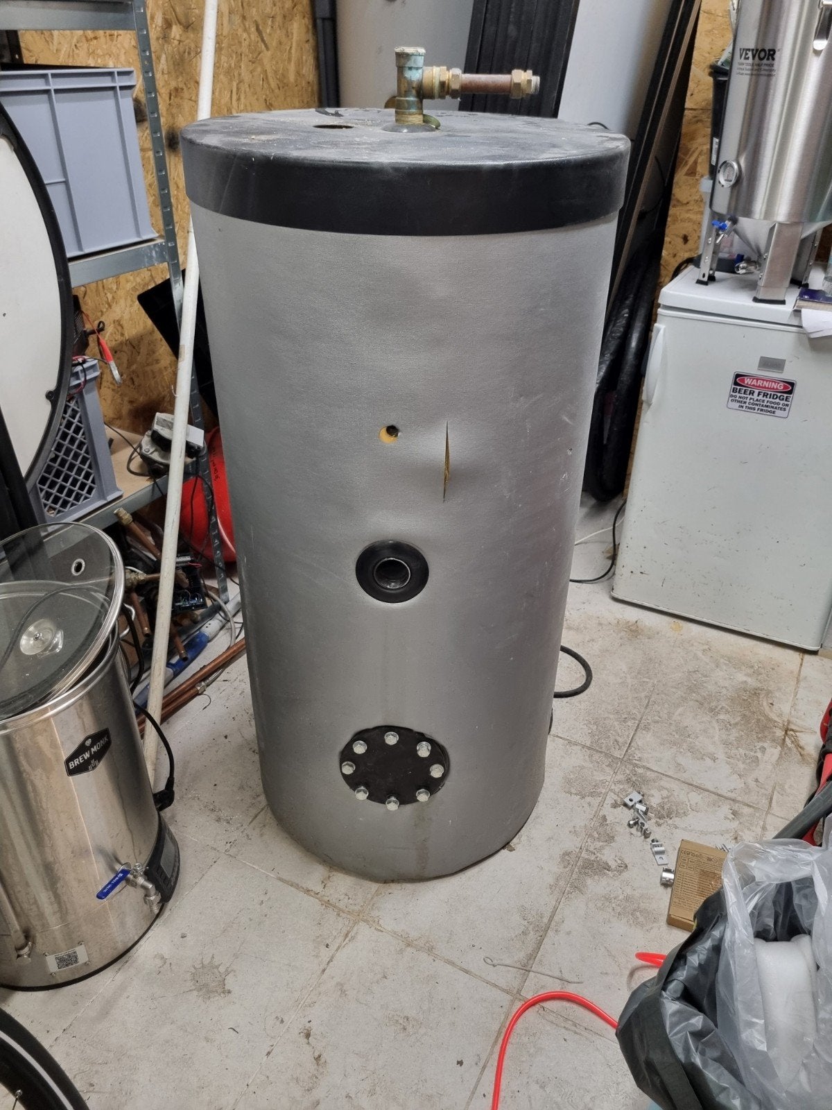 200 liter buffervat hygiene zonneboiler met 2 warmtespiralen, Doe-het-zelf en Verbouw, Ophalen, 60 tot 150 cm, Overige typen, 80 cm of meer