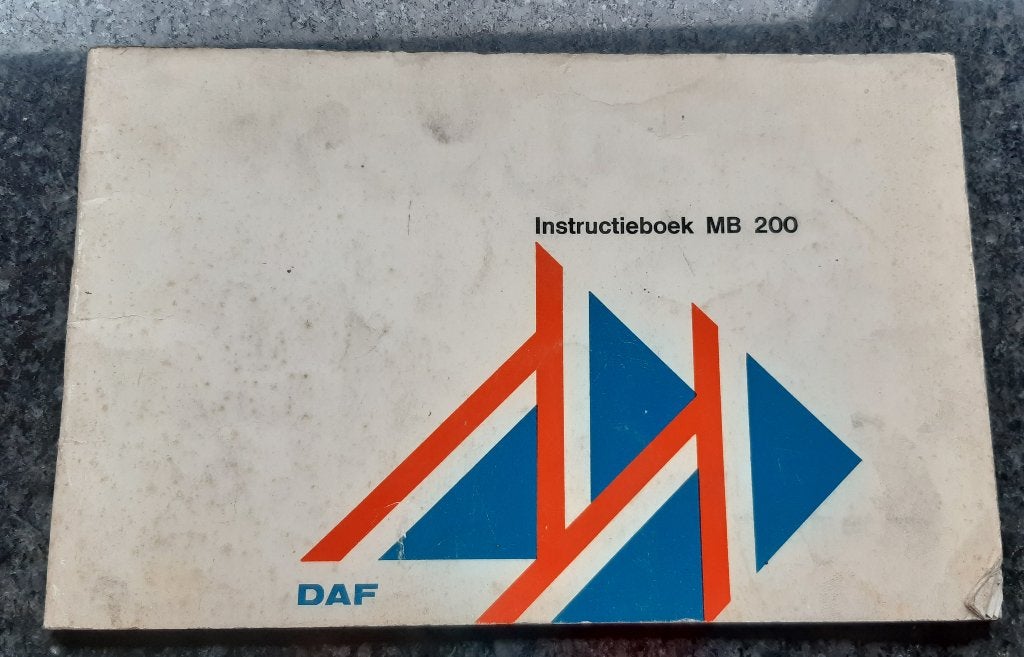 DAF MB 200 INSTRUCKTIEBOEK MET FOTO,S, Ophalen of Verzenden
