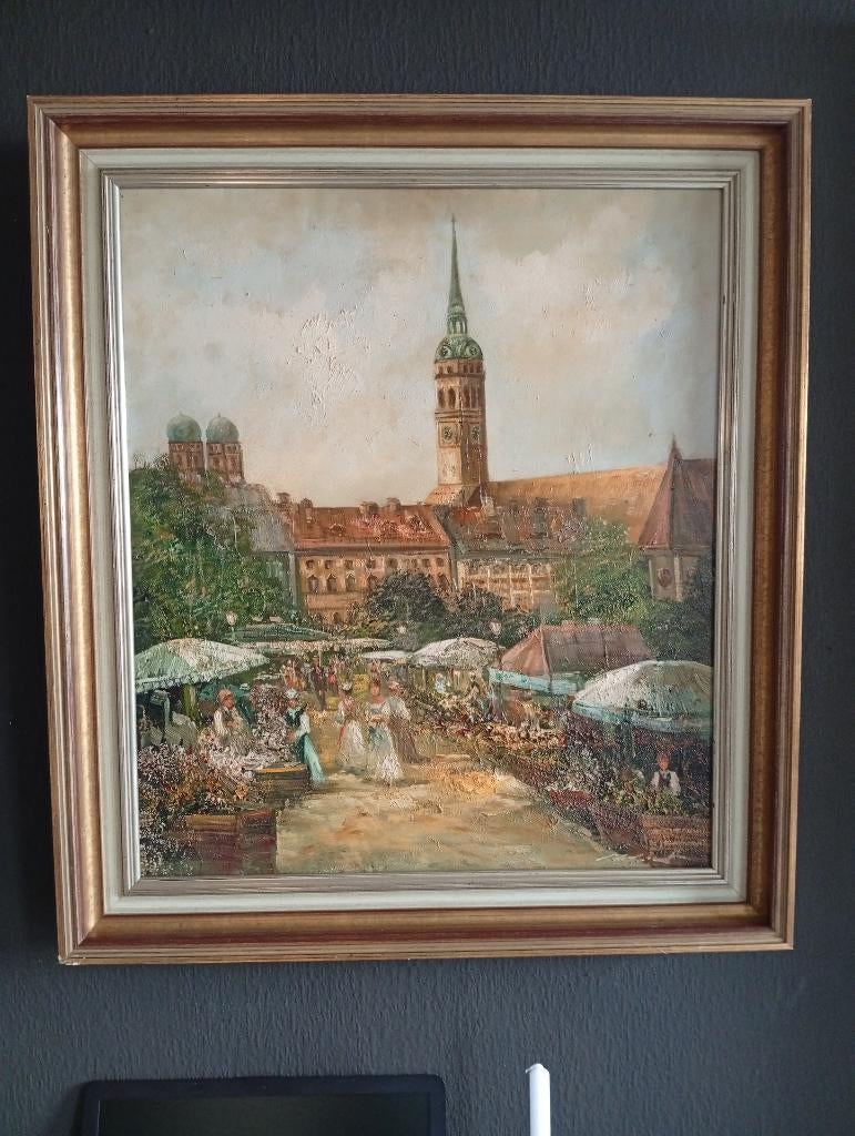Olieverf schilderij, Antiek en Kunst, Kunst | Schilderijen | Klassiek, Ophalen
