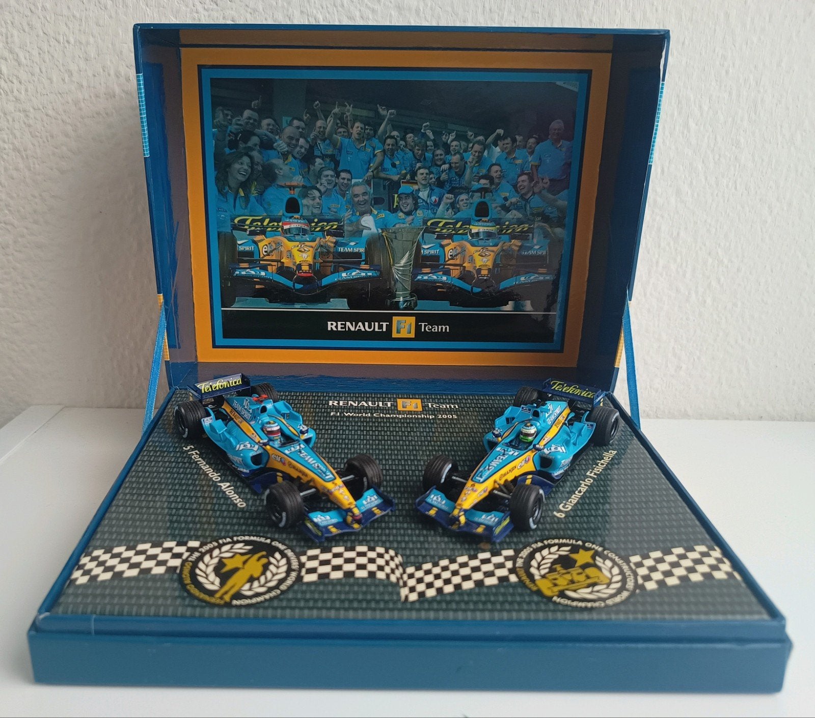 MiniChamps Renault F1 Team R25 2005 Alonso Fisichella 1:43, Ophalen of Verzenden, Zo goed als nieuw, Auto, MiniChamps
