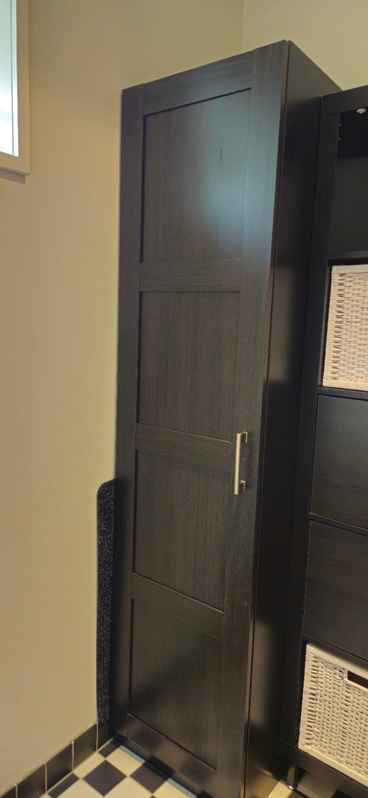 IKEA PAX kast - Donkerbruin met deur, Minder dan 50 cm, Gebruikt, 200 cm of meer, Ophalen of Verzenden