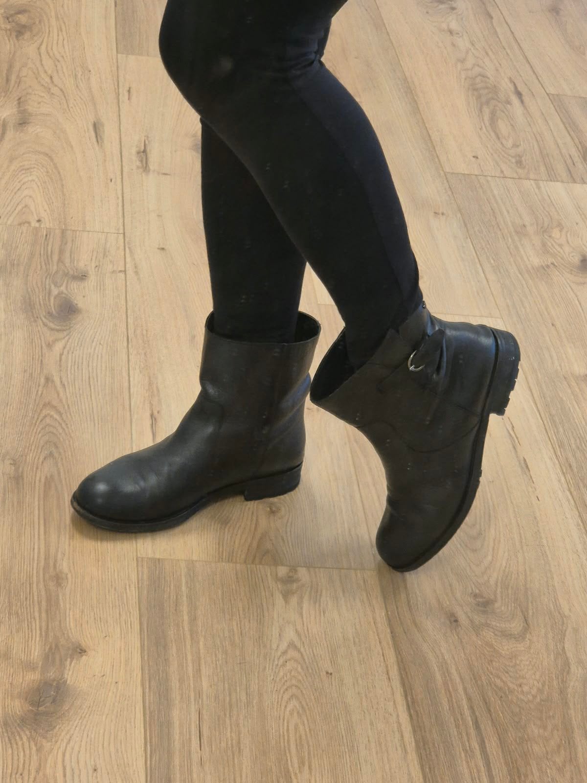 Weekend Max Mara leren enkellaarzen zwart maat 39, Ophalen of Verzenden, Zo goed als nieuw, Zwart