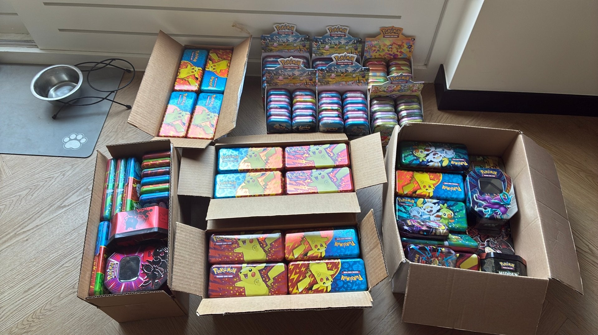 Grote Partij lege pokemon Tins, Ophalen, Zo goed als nieuw, Overige typen