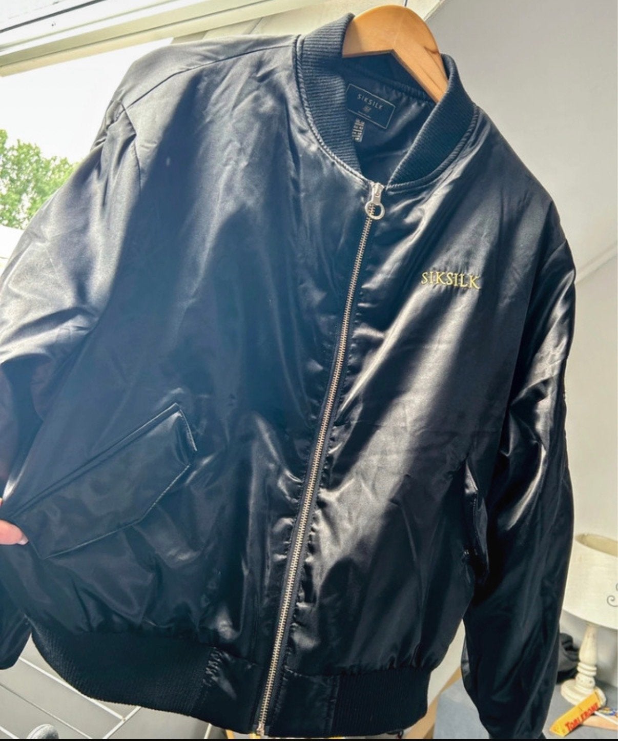 SikSilk Bomberjack Zwart - Maat 42/44 (L), Ophalen of Verzenden, Nieuw, Maat 42/44 (L), Zwart