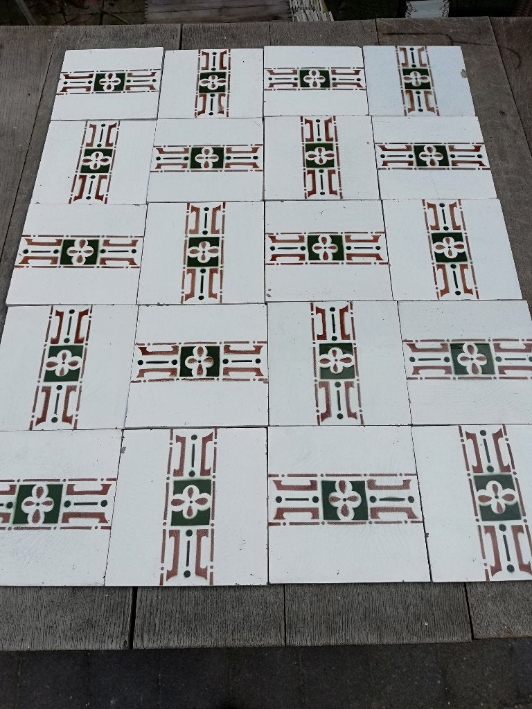 75x60 Mooi achter kachel/fornuis antieke wandtegels art deco, Ophalen