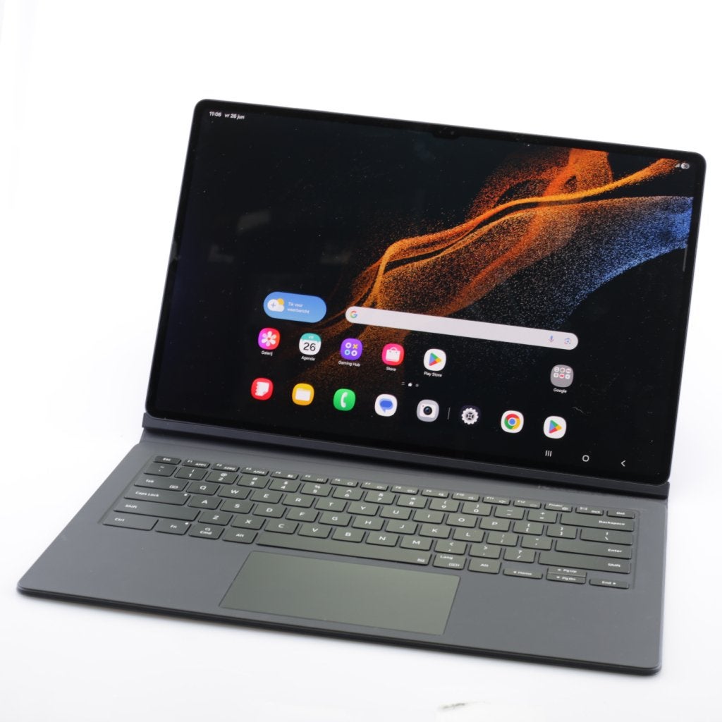 Samsung Galaxy Tab S8 Ultra WiFi 5G 128GB + Bookcover, Computers en Software, Android Tablets, Samsung, Zo goed als nieuw, Support@Samsung.com