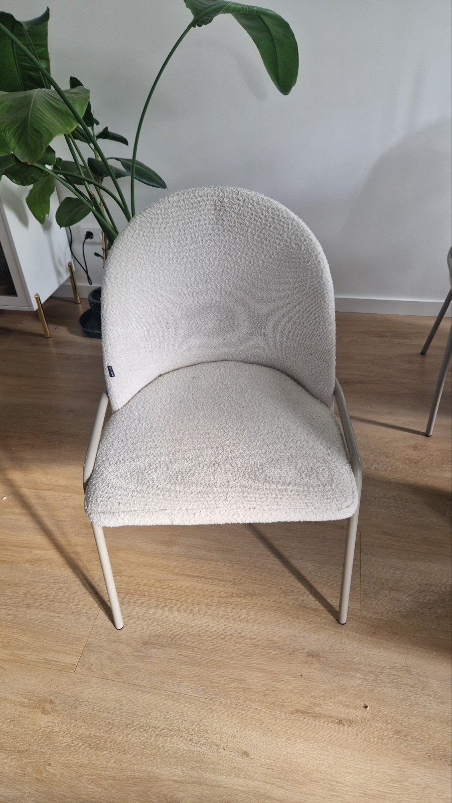 4x teddy boucle stoelen, Ophalen, Gebruikt, Wit, Vier