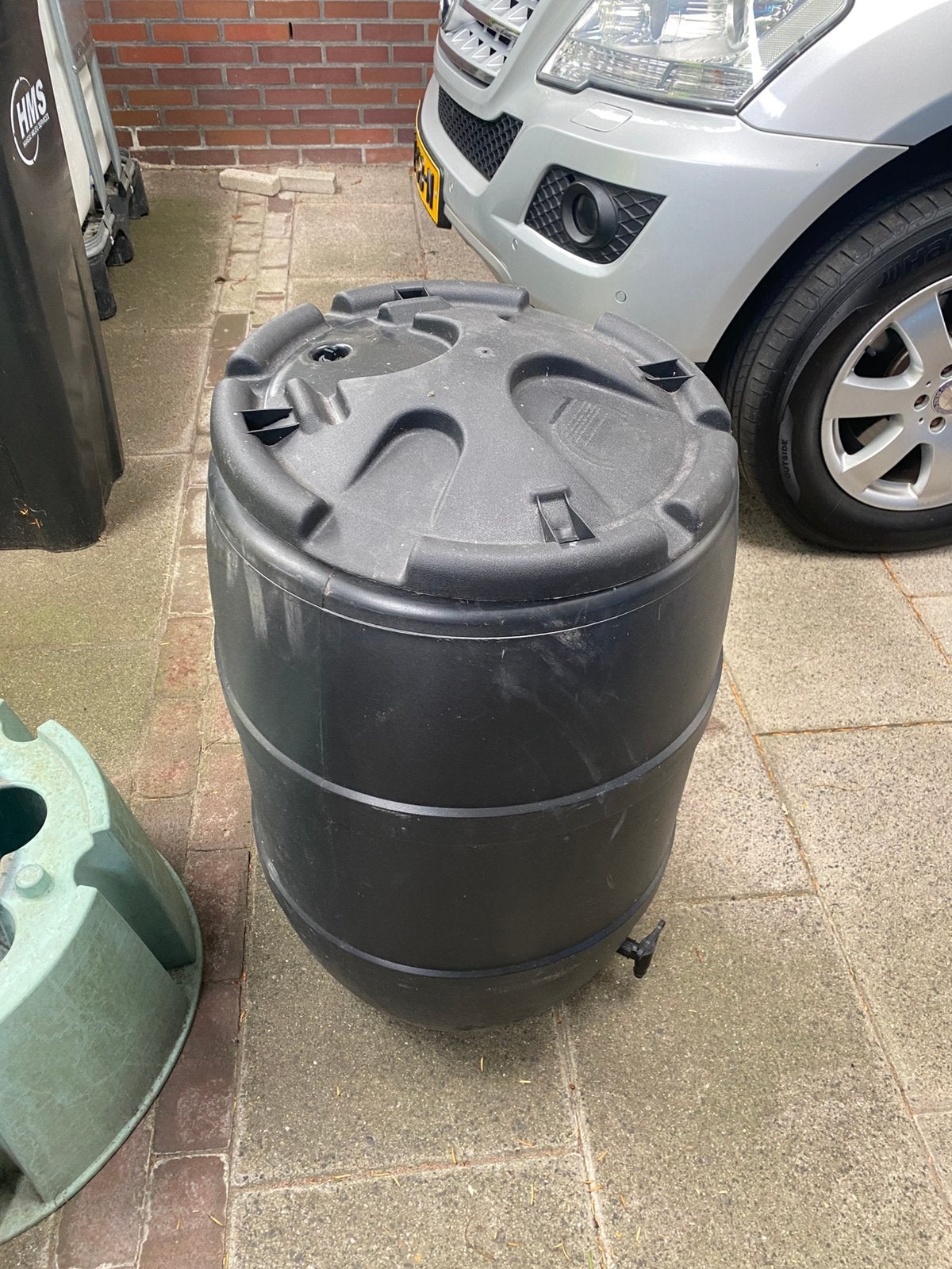 Regenton van 100 liter, Ophalen, Kunststof, Met kraantje, Nieuw