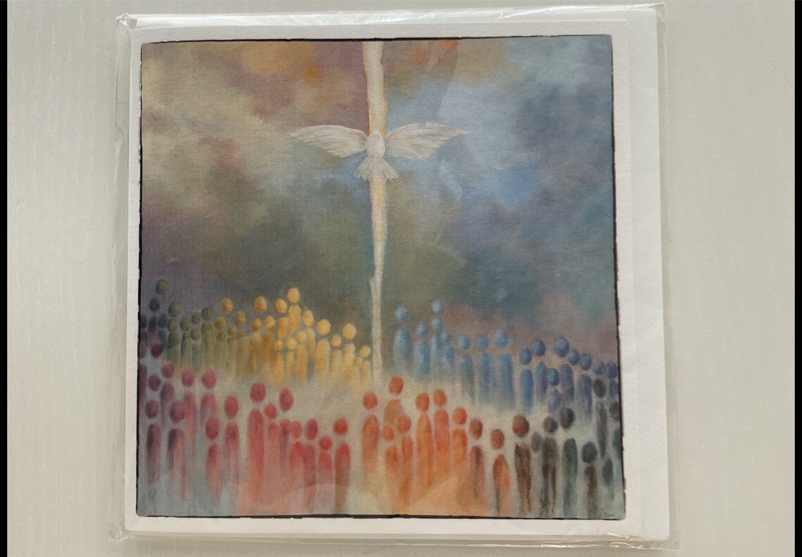 Kunstkaart /ansicht “De hemel geopend” nieuw atelier f. hope, Ophalen of Verzenden, Nieuw