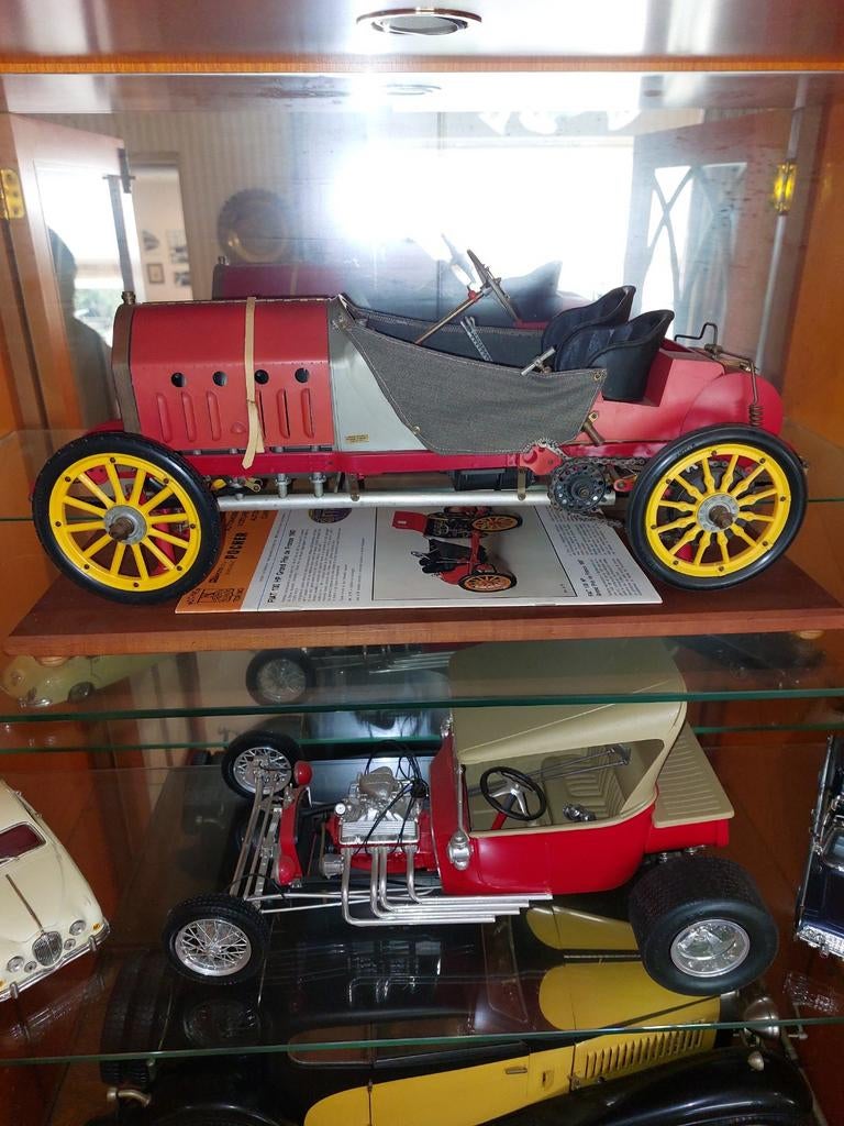 FIAT 130HP GRAND PRIX DE FRANCE  1907 POCHER, Hobby en Vrije tijd, Ophalen, Zo goed als nieuw, 1:5 t/m 1:8, Auto