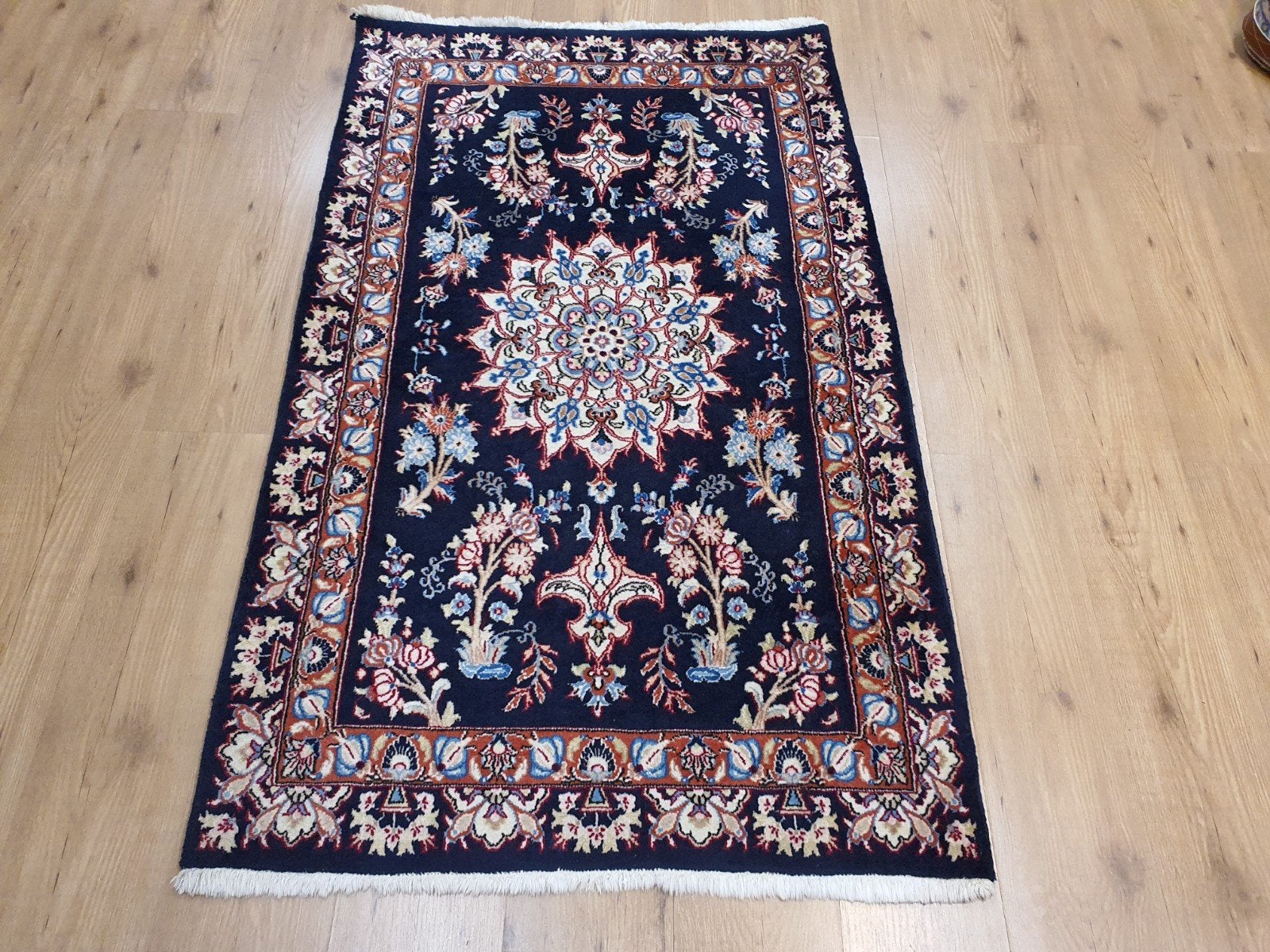 Vintage handgeknoopt perzisch tapijt kashmar 163x95, Info@SlatsAntiek.nl, Tweedehands, Perzisch, 150 tot 200 cm