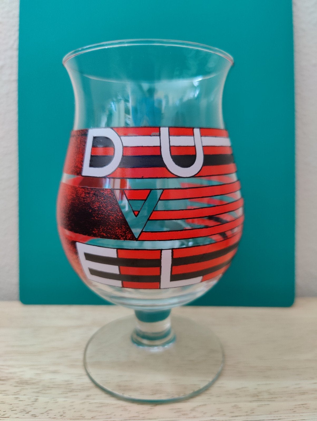 Prachtig bierglas van Duvel design S. Glerum, collectersitem, Verzenden, Zo goed als nieuw, Glas of Glazen, Duvel