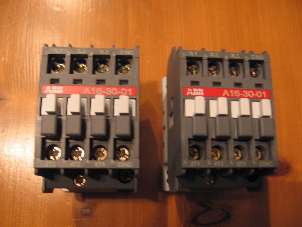 ABB magneetschakelaar A16-30-01 en A16-30-10 relais., Ophalen of Verzenden, Gebruikt