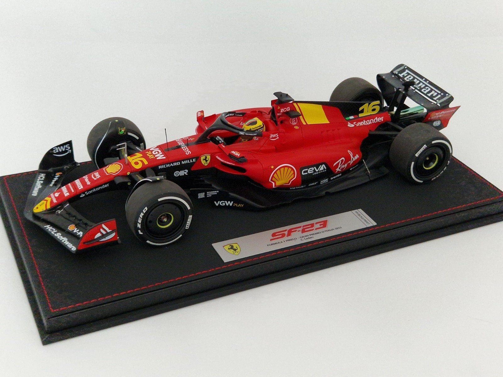 BBR 1:18 Ferrari SF-23 GP Italy Monza 2023 Charles Leclerc, Hobby en Vrije tijd, Modelauto's | 1:18, Verzenden, Zo goed als nieuw
