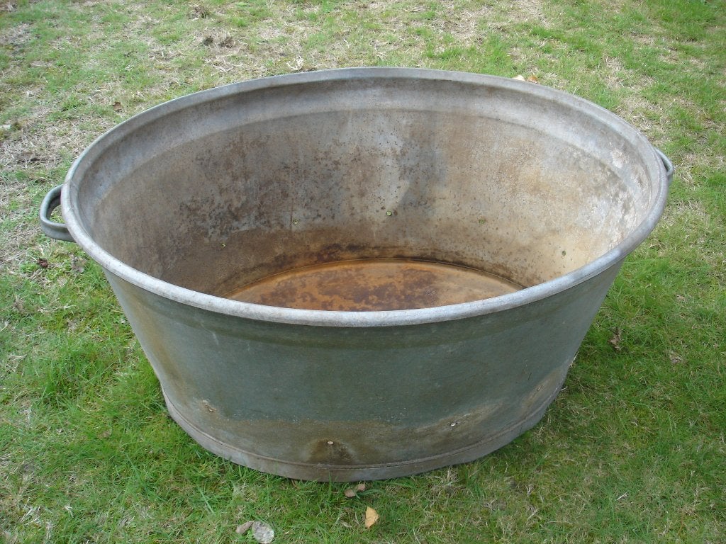 grote zinken teil, Tuin en Terras, Ophalen, Gebruikt, 30 tot 60 cm, Metaal