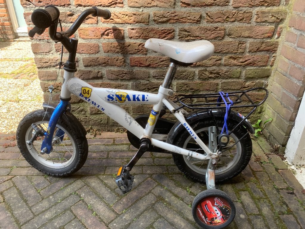 Gratis Batavus kinderfiets 12 inch, Ophalen, Terugtraprem, Zijwieltjes, Gebruikt