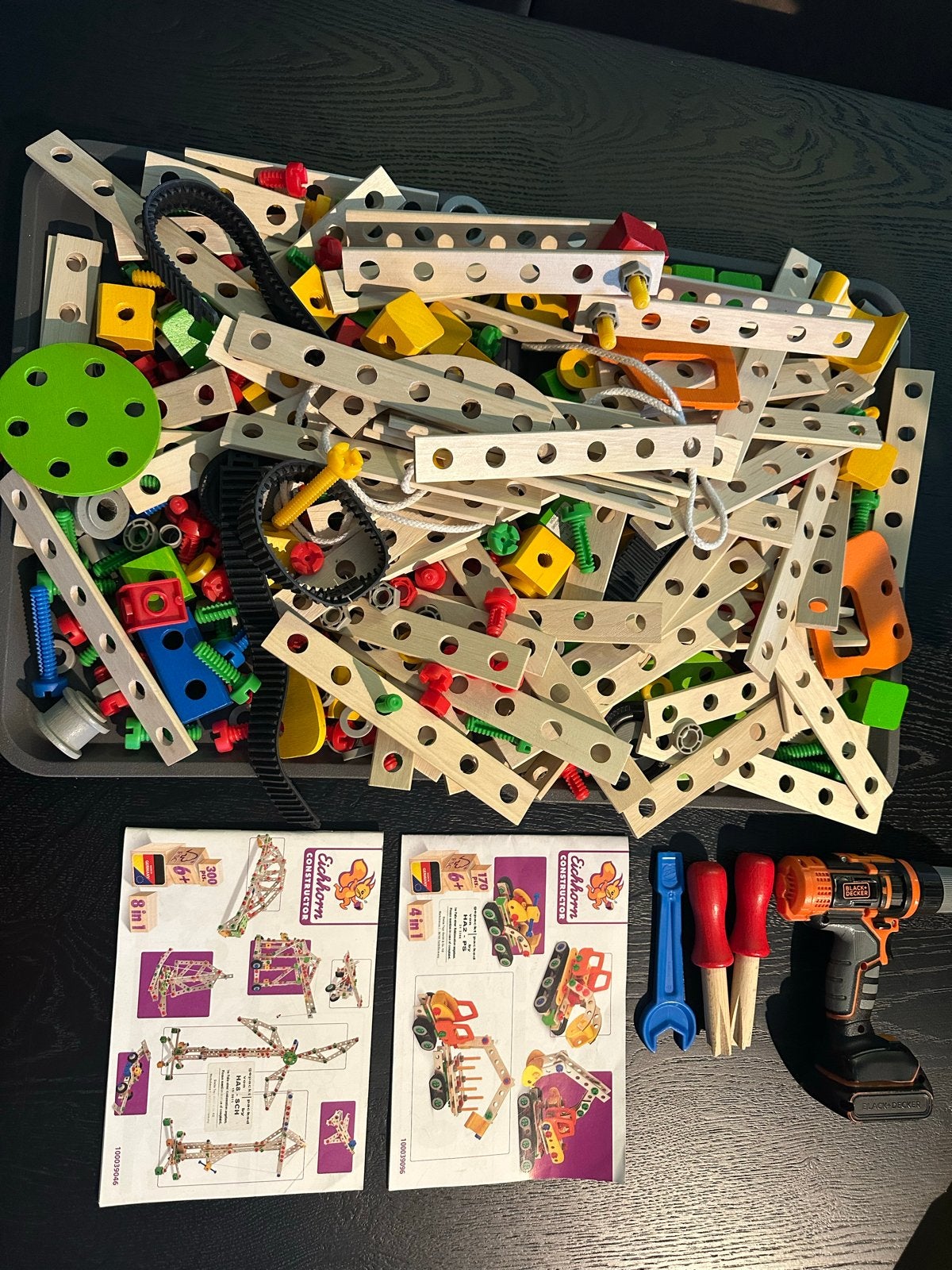 Groot Eichhorn Constructor pakket met boormachine, Ophalen of Verzenden, Gebruikt, Bouwen