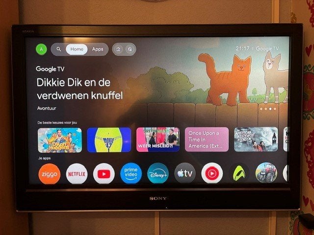 Sony 40 inch LCD TV + google TV dongle, Ophalen, Gebruikt, 50 Hz, LCD