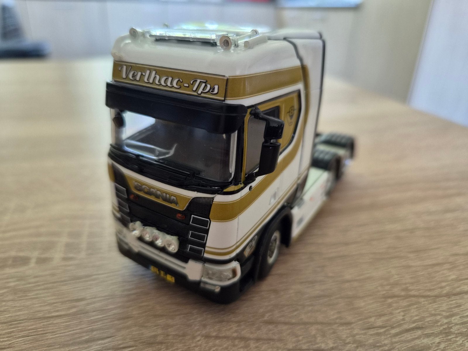Scania verlhac tp, Hobby en Vrije tijd, Modelauto's | 1:50, Tekno, Zo goed als nieuw, Tekno, Bus of Vrachtwagen