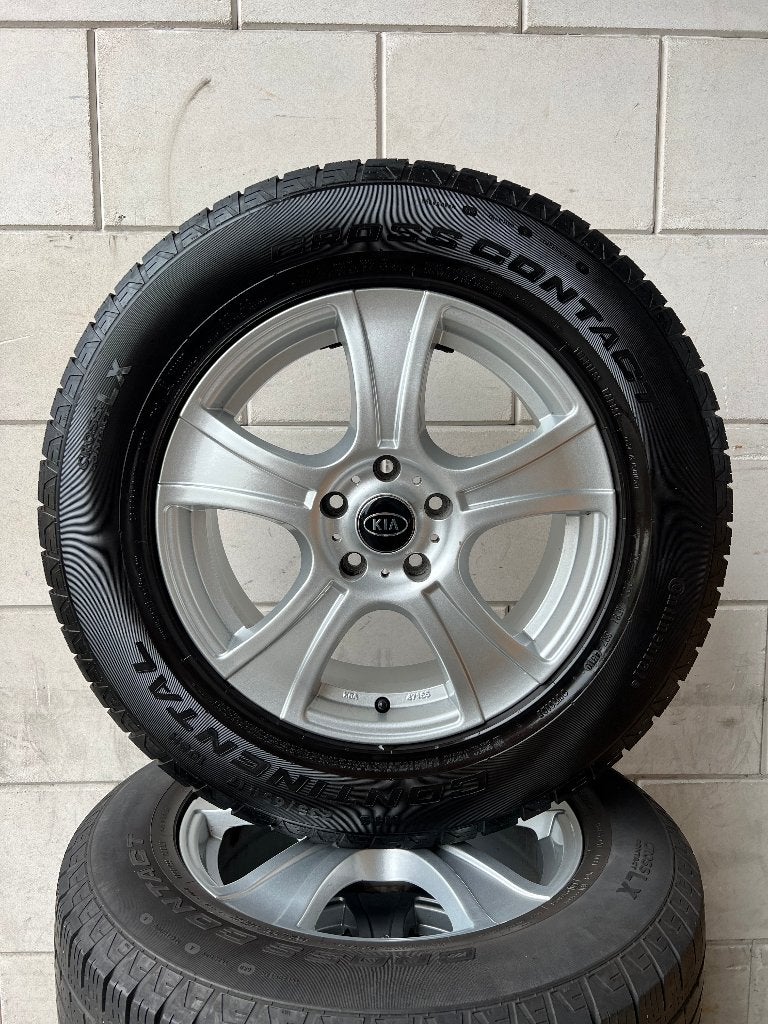 Winterset Kia Sportage velgen met winterbanden 17 inch, Ophalen, Gebruikt, Banden en Velgen, 17 inch