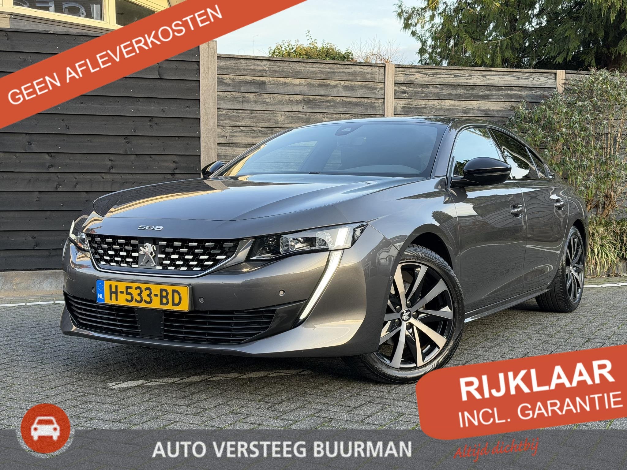 Peugeot 508 Blue Lease GT Line 1.5 BlueHDI 130PK EAT8 Automa, Gebruikt, 4 cilinders, 168 €/maand, Zilver of Grijs