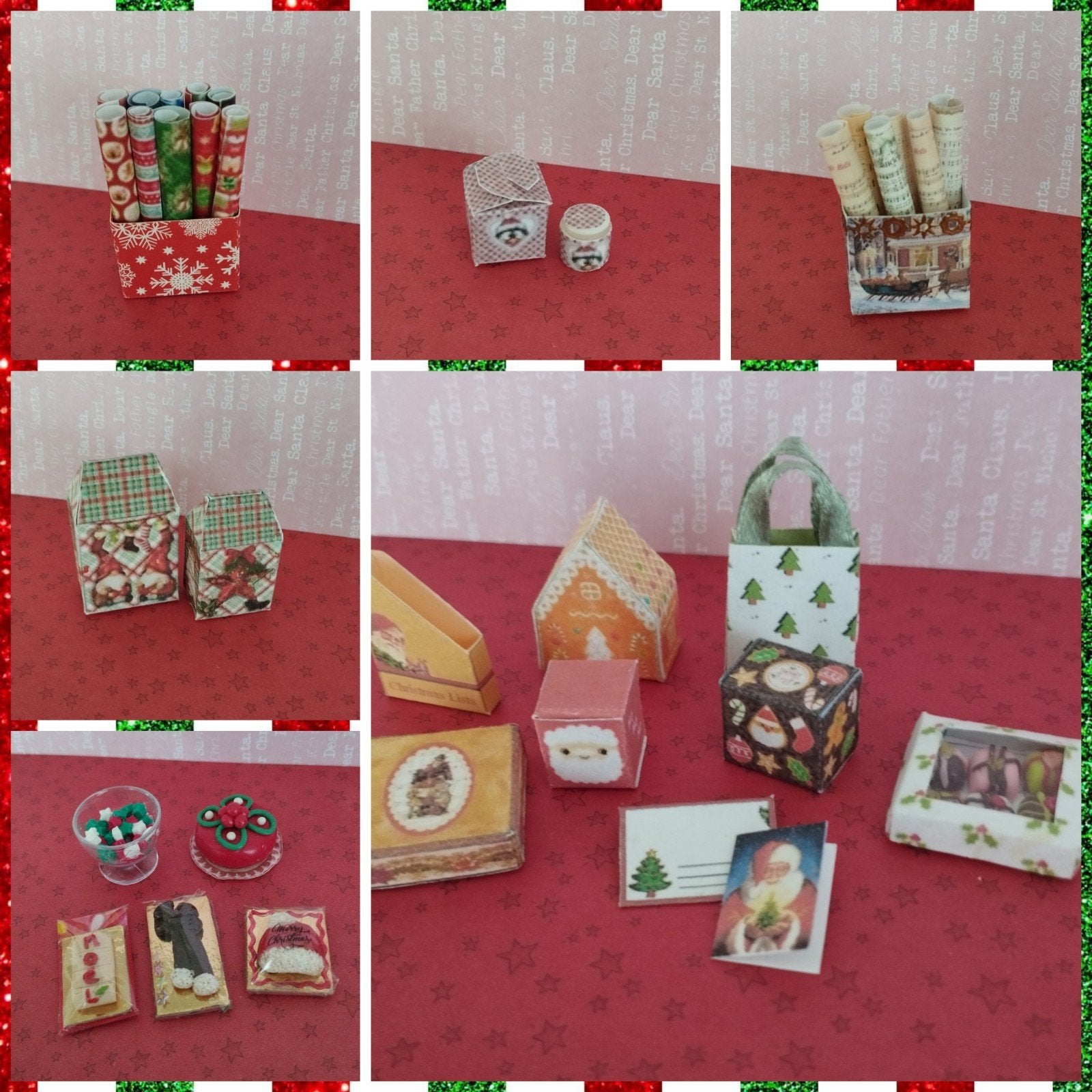KERST DOOSJES EN ANDERE SPULLETJES VOOR POPPENHUIS 1:12, Ophalen of Verzenden, Nieuw, Poppenhuis