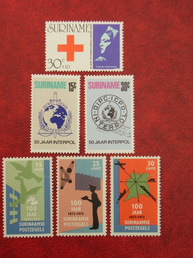 4   Suriname 604-606+613-615 pf, Ophalen of Verzenden, Postfris